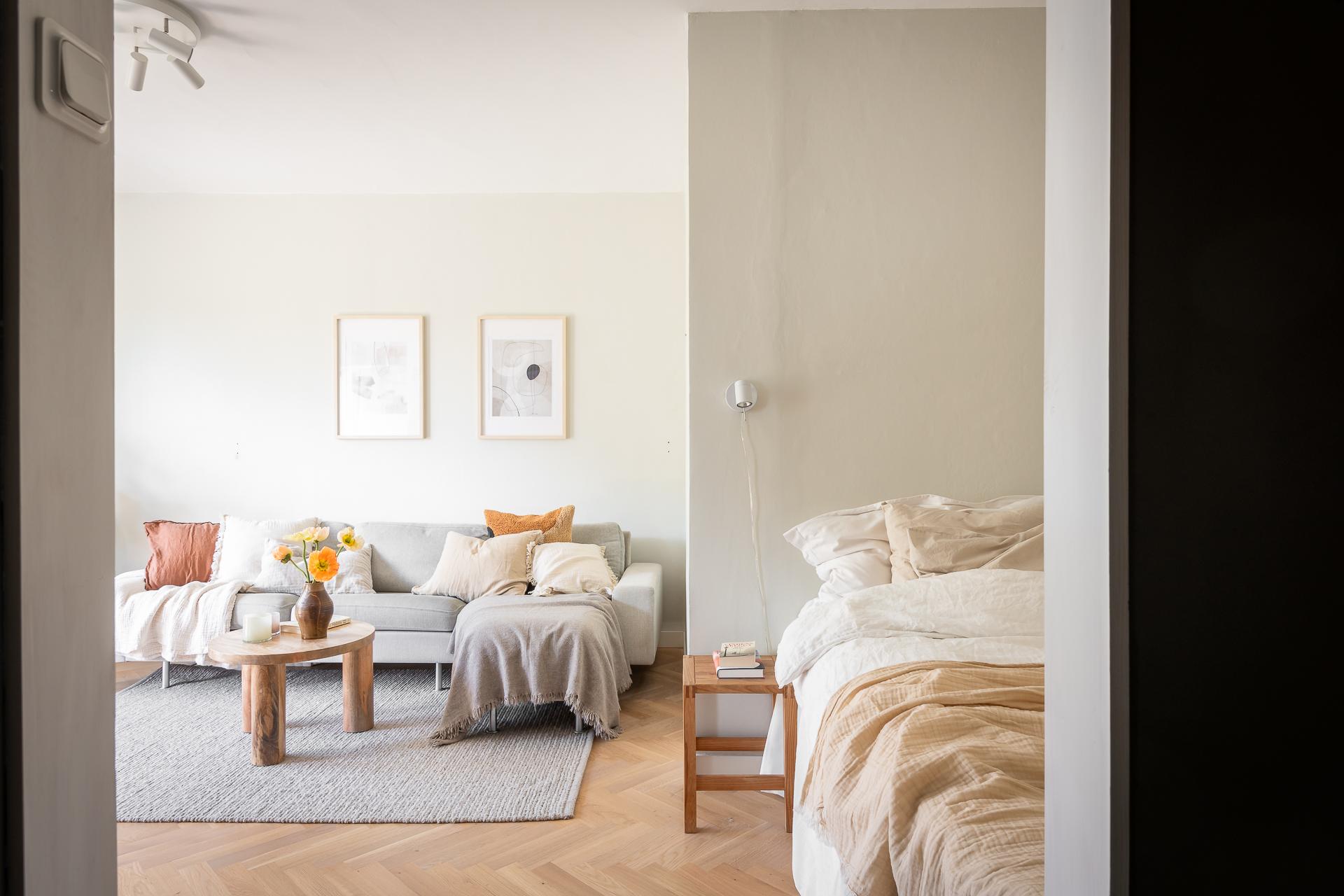 Sovalkoven ligger avskilt från de sociala ytorna