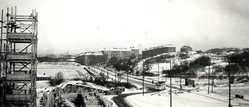 Blivande korsningen Gibraltargatan/Eklandagatan, omkring 1930.