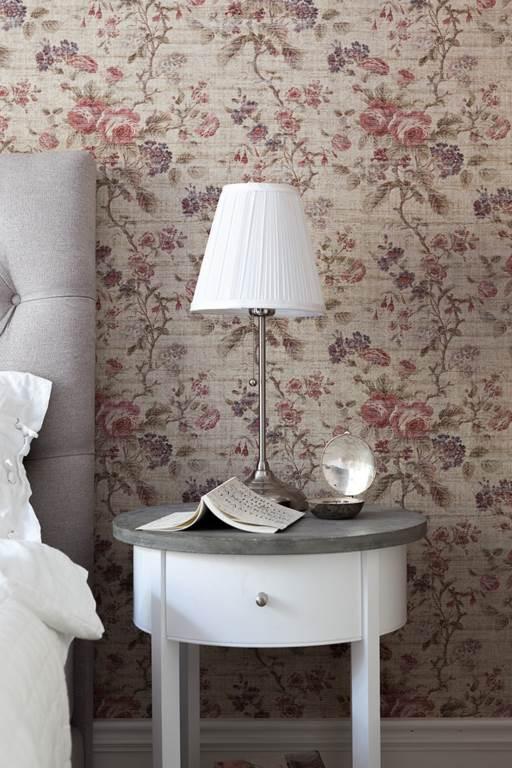 Lågupplöst Tapet från Ceylon Collection i sovrummet