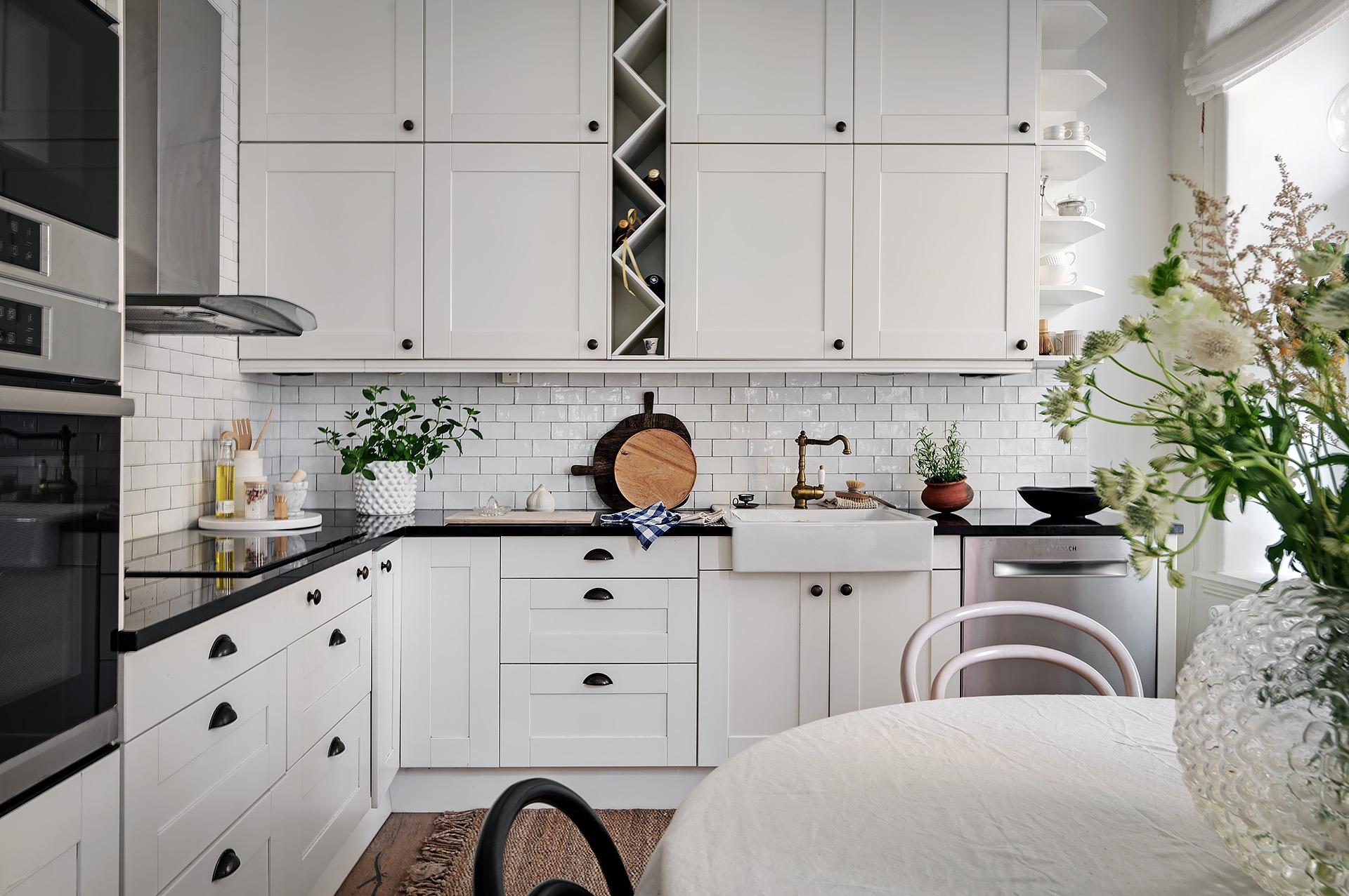 Renoverat rymligt kök