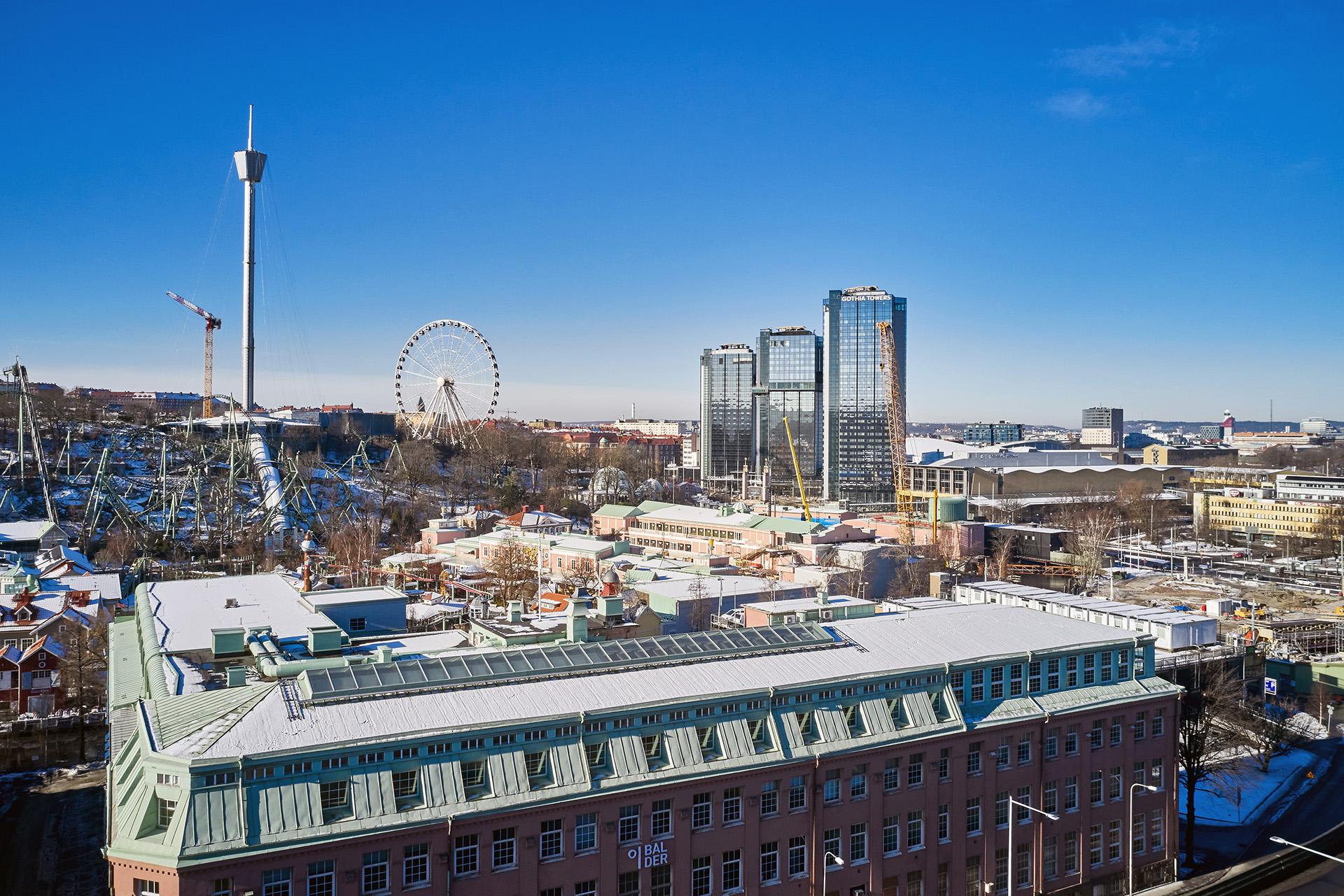 Drönarbild över utsikten