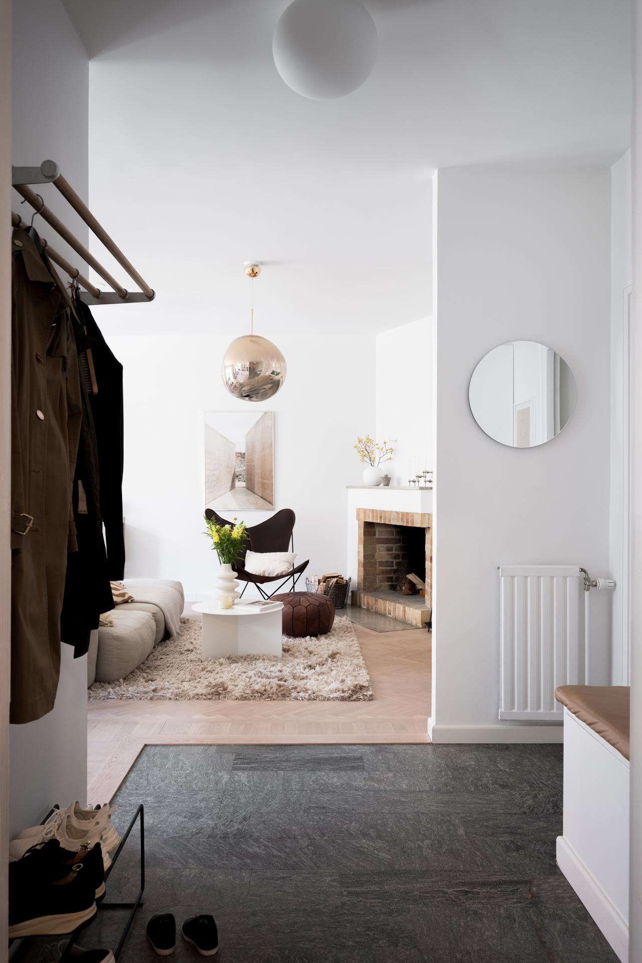 Fungerande öppen spis.