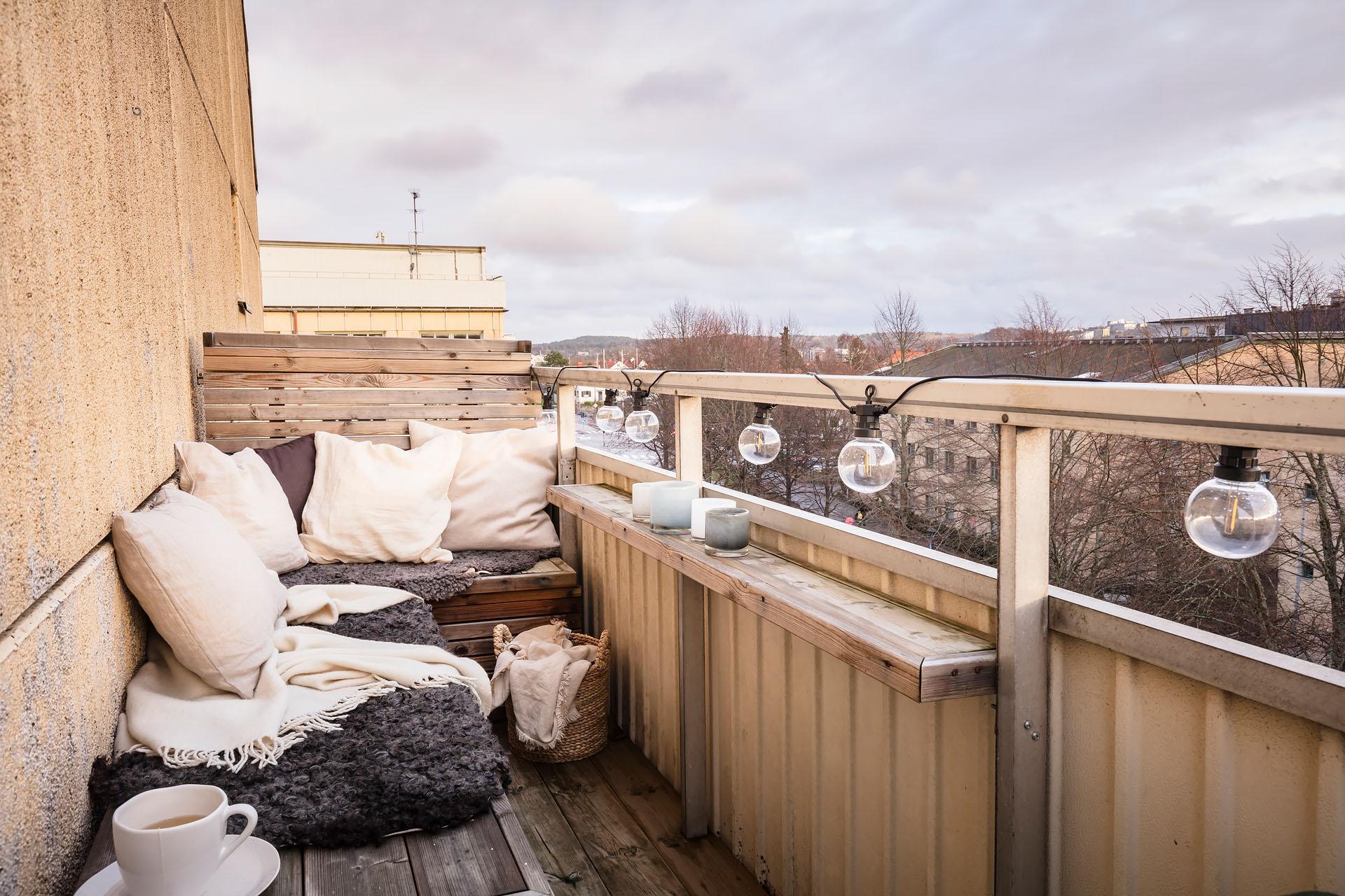 Balkongen ligger i ett mycket privat läge