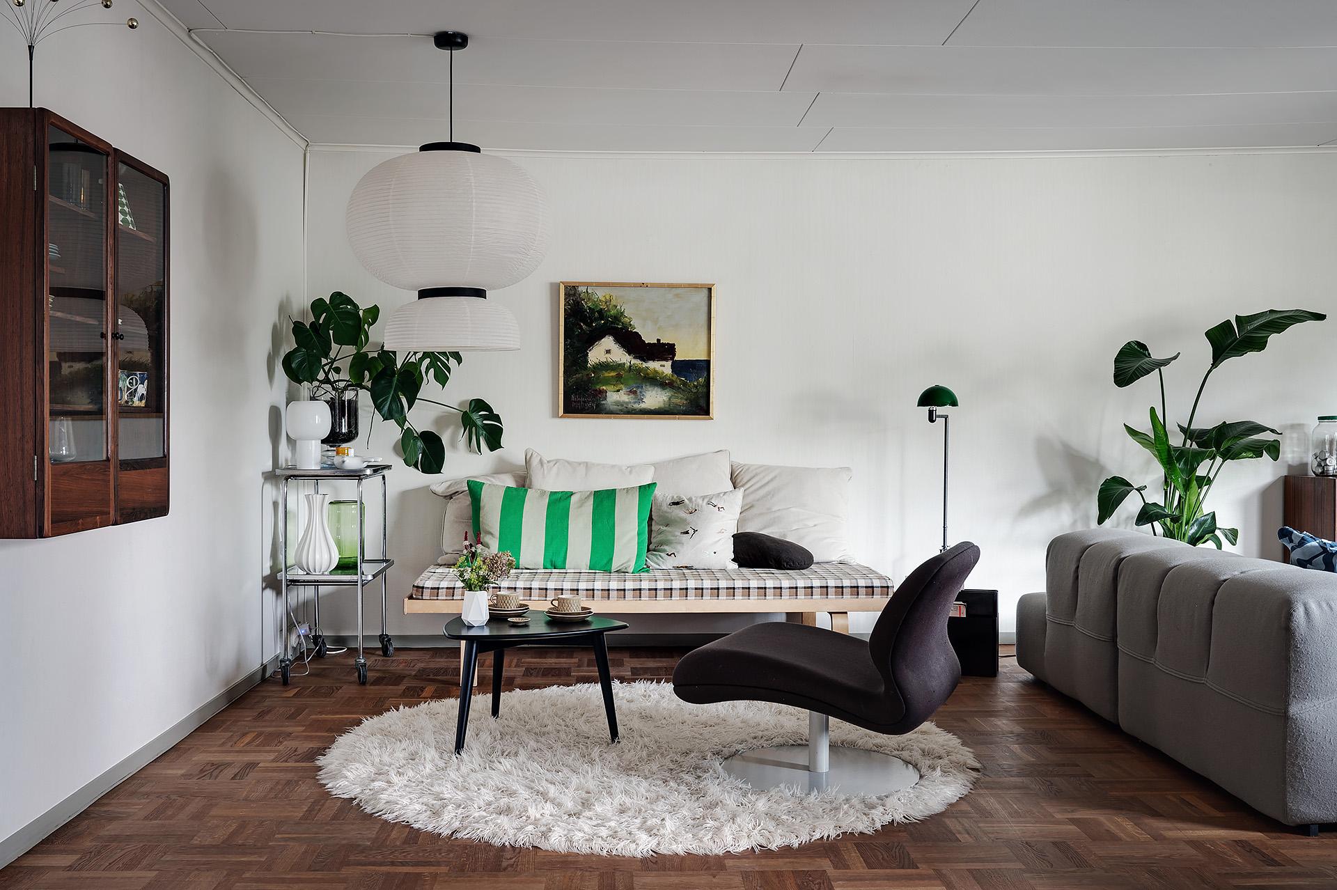 Loungehörna i del av vardagsrummet