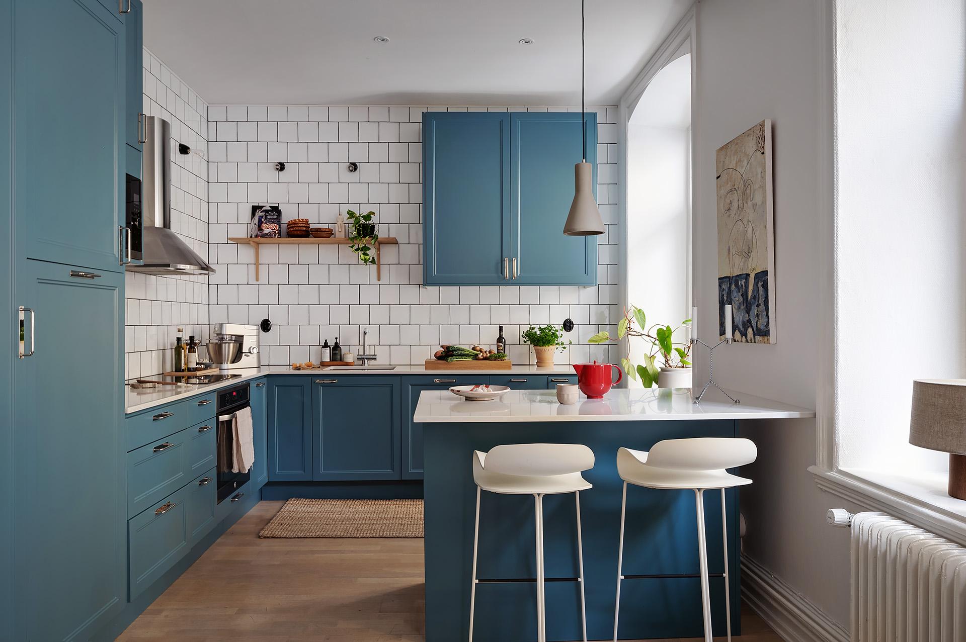 Renoverat kök med köksö