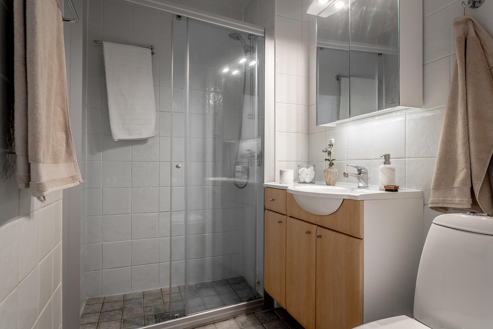 Badrummet totalrenoverades under år 2006.