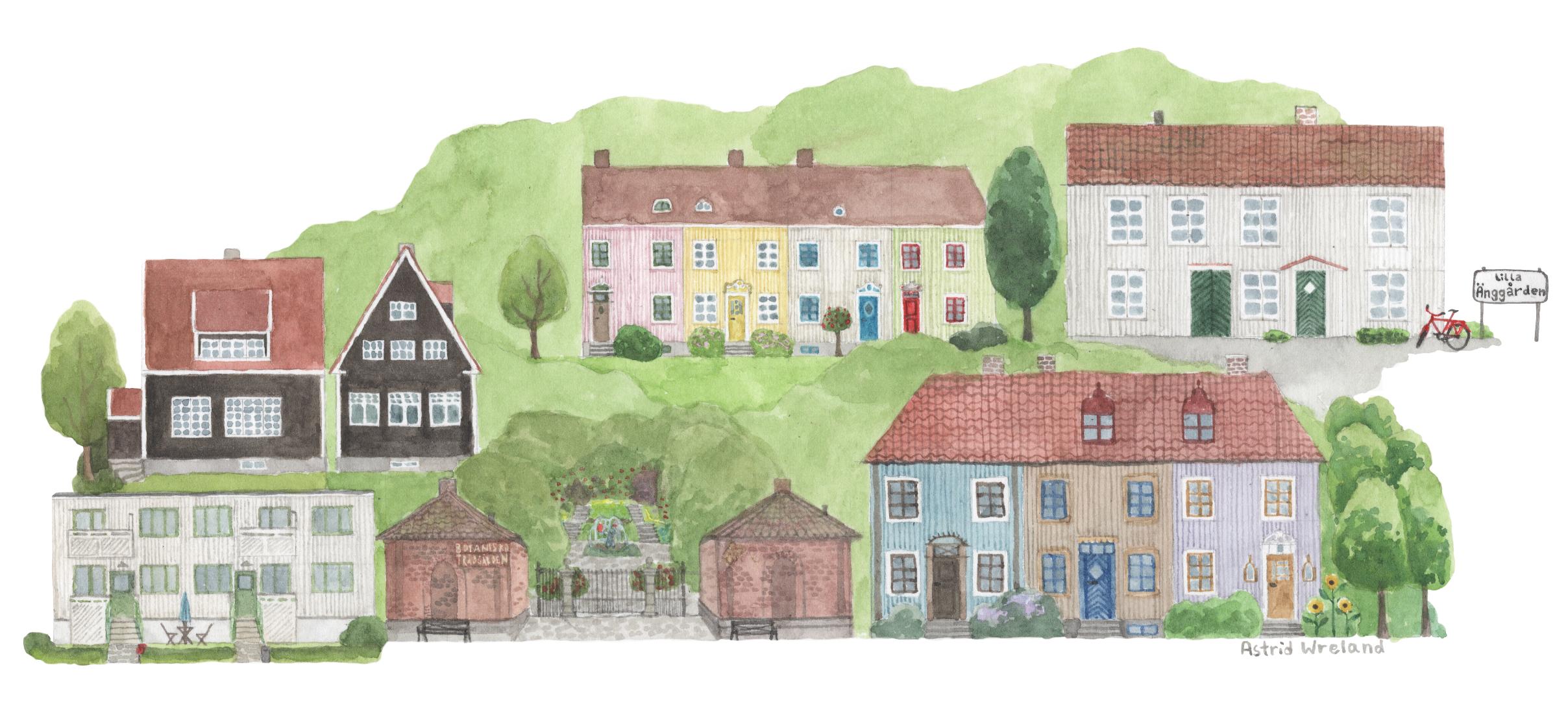 Akvarell Änggården