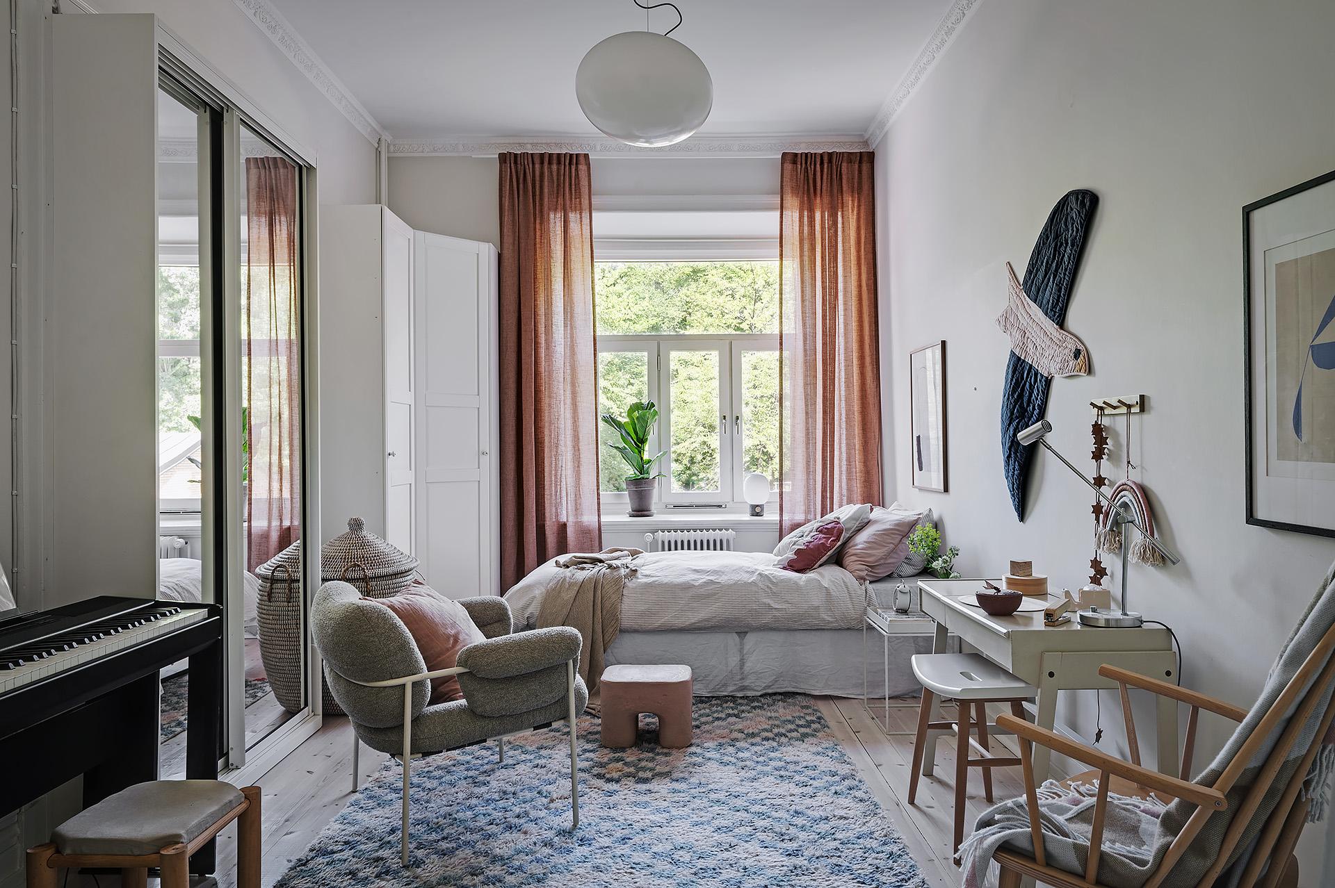 Ett av de tre möjliga sovrummen